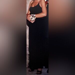 Juniors/Women RAMPAGE Black Spaghetti Strap Formal Dress